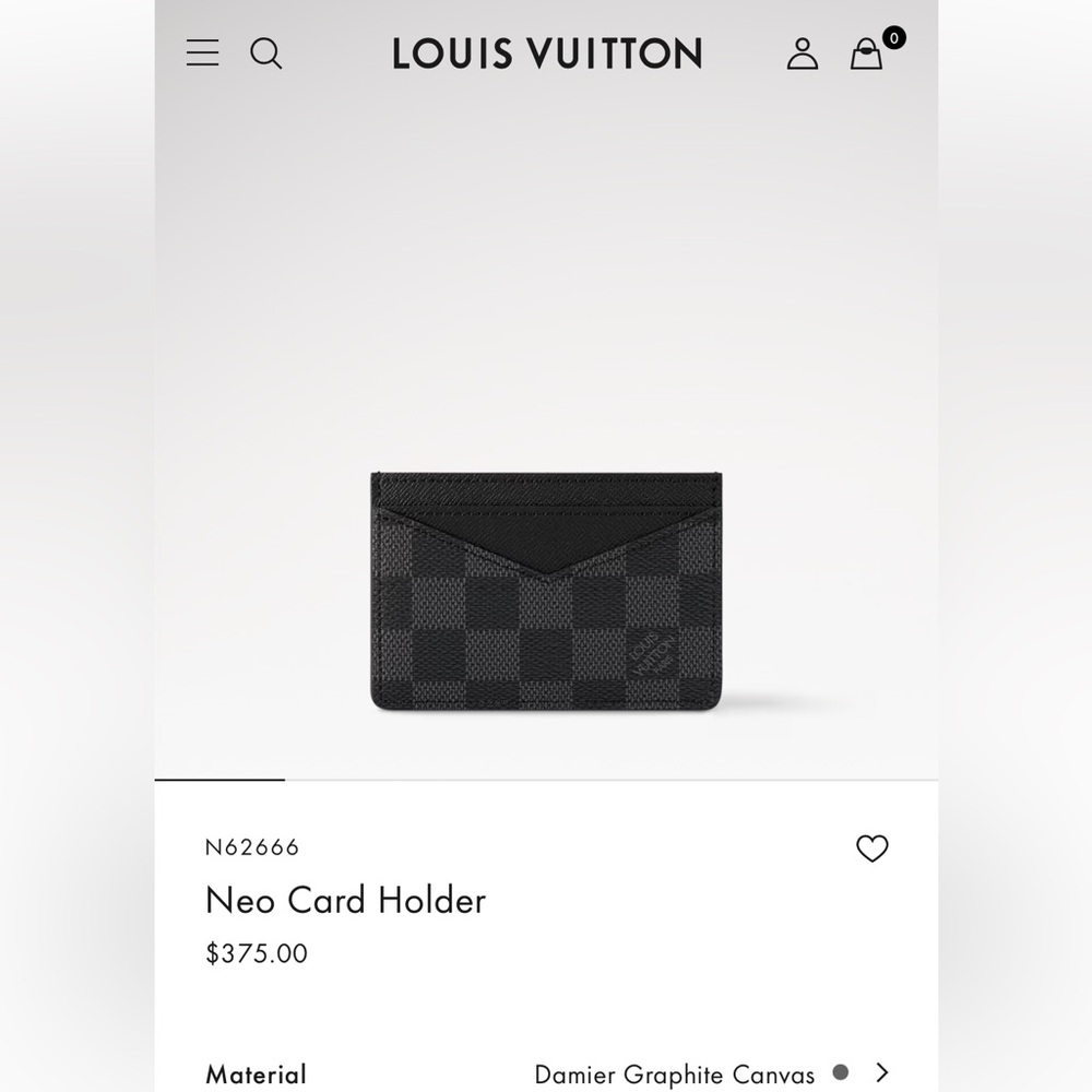 Louis Vuitton Black Damier Neo Card Holder NWT